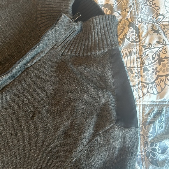 Calvin Klein charcoal quarter zip sweater XXL - Picture 4 of 5